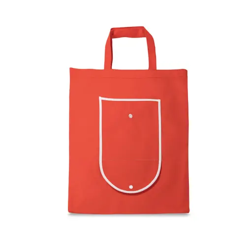 Shopper in TNT pieghevole e con chiusura a bottone da 80gr 38x46cm