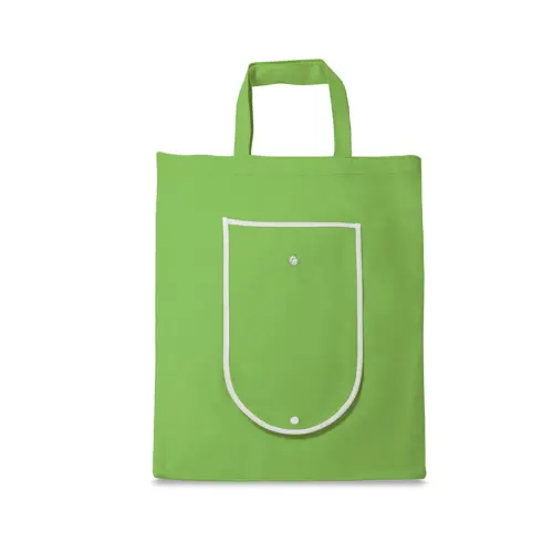 Shopper in TNT pieghevole e con chiusura a bottone da 80gr 38x46cm