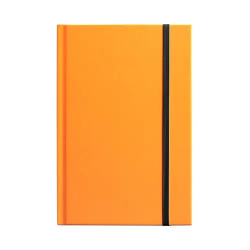 Block note A5 con copertina rigida in PU fluorescente e pagine a righe con bordo nero
