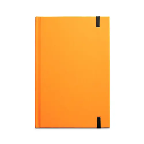 Block note A5 con copertina rigida in PU fluorescente e pagine a righe con bordo nero