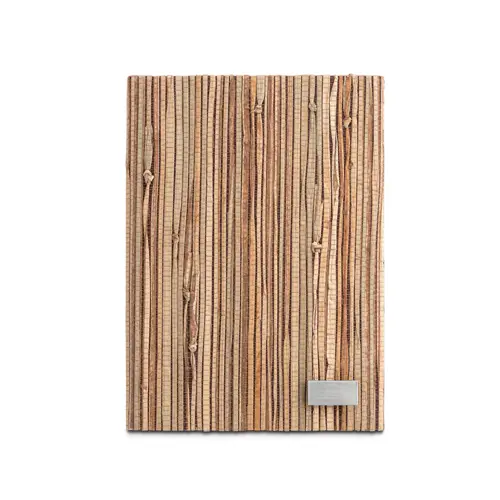 Block note A5 con copertina rigida in paglia naturale 192 pagine avorio