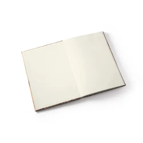 Block note A5 con copertina rigida in paglia naturale 192 pagine avorio