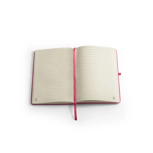 Block notes A5 in RPET con copertina rigida e fogli a righe in carta riciclata