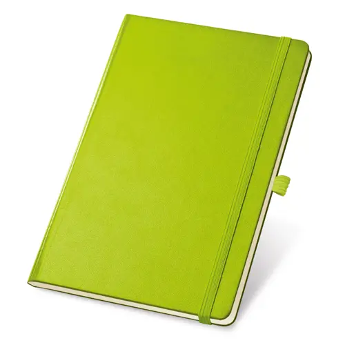 Block Notes A5 con copertina rigida e 160 fogli a righe color avorio con tasca interna