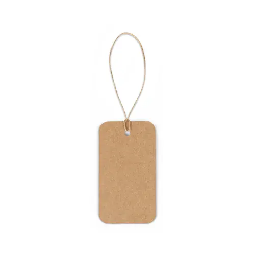 Cartellino rettangolare realizzato in carta riciclata 