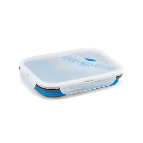 Porta pranzo pieghevole in PP da 480 e 760 ml include 1 posata 2in1