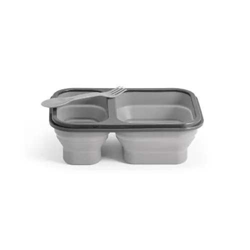 Porta pranzo pieghevole in PP da 480 e 760 ml include 1 posata 2in1