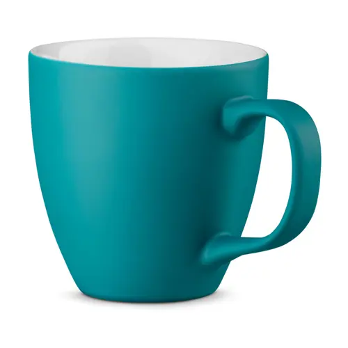 Tazza in porcellana colorata finitura opaca con parete interna bianca 450ml