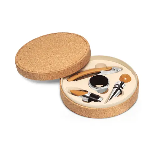 Set da vino in confezione di sughero