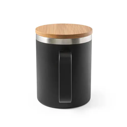 Tazza termica in acciaio inossidabile riciclato con coperchio in bambù con confezione regalo da 420ml