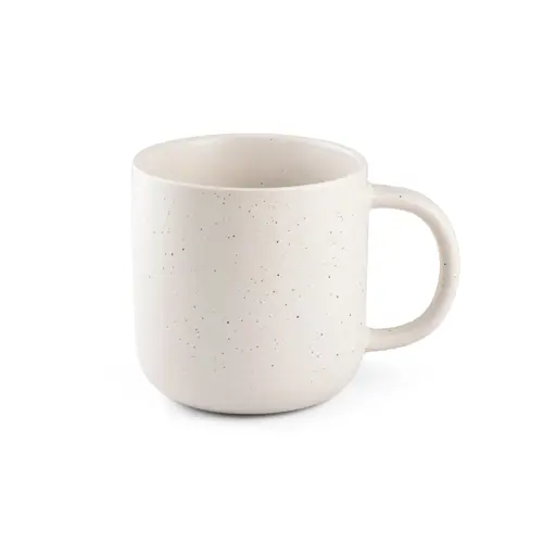 Tazzina da caffè in ceramica finitura opaca ed effetto rustico da 75mL in confezione regalo in carta kraft