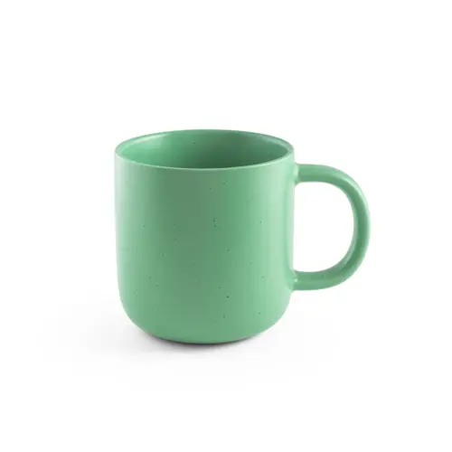 Tazzina da caffè in ceramica finitura opaca ed effetto rustico da 75mL in confezione regalo in carta kraft