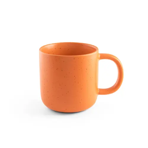 Tazzina da caffè in ceramica finitura opaca ed effetto rustico da 75mL in confezione regalo in carta kraft