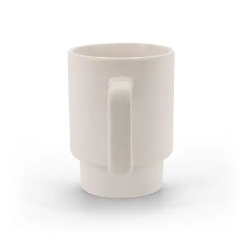 Tazza in ceramica colorata impilabile da 330ml con finitura opaca e scatola regalo in carta kraft