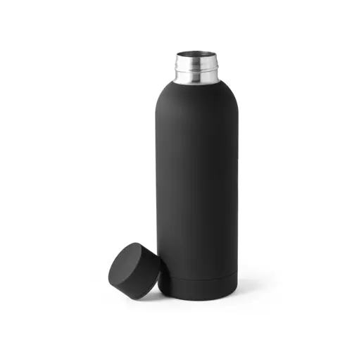 Borraccia in acciao inox riciclato con finitura in gomma e tappo sottovuoto da 550ml