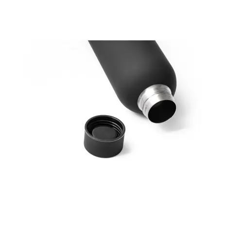 Borraccia in acciao inox riciclato con finitura in gomma e tappo sottovuoto da 550ml