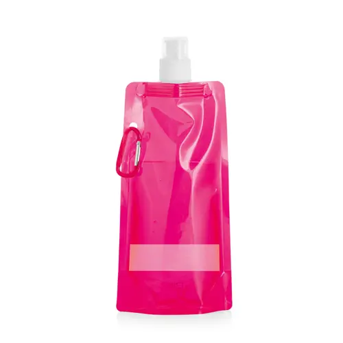 Borraccia pieghevole in PE da 460 ml con moschettone
