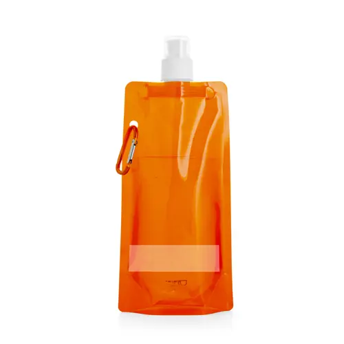 Borraccia pieghevole in PE da 460 ml con moschettone