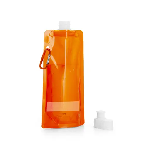 Borraccia pieghevole in PE da 460 ml con moschettone
