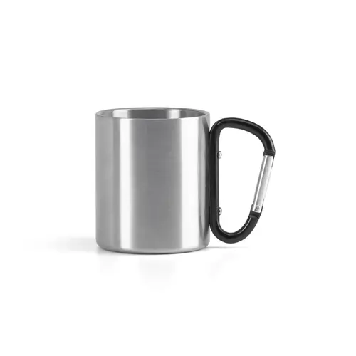Tazza in acciaio inox con manico moschettone 230ml