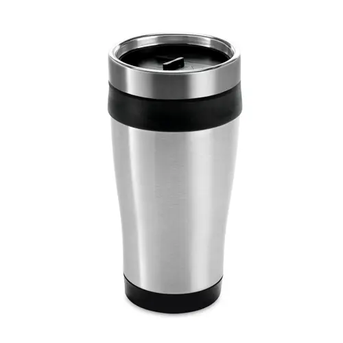Tazza da viaggio in acciaio inox e plastica senza manico 420ml