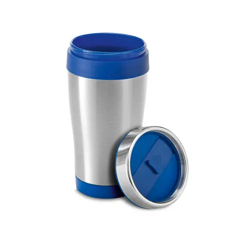 Tazza da viaggio in acciaio inox e plastica senza manico 420ml