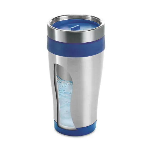 Tazza da viaggio in acciaio inox e plastica senza manico 420ml