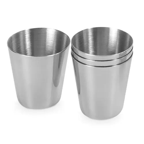 Set di 4 bicchieri in acciaio inox 25ml