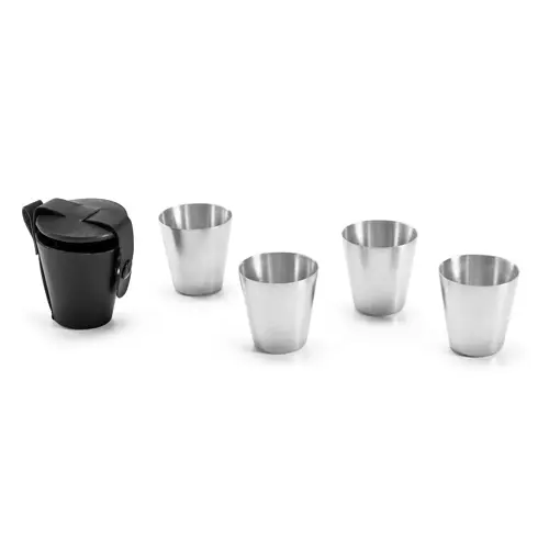 Set di 4 bicchieri in acciaio inox 25ml