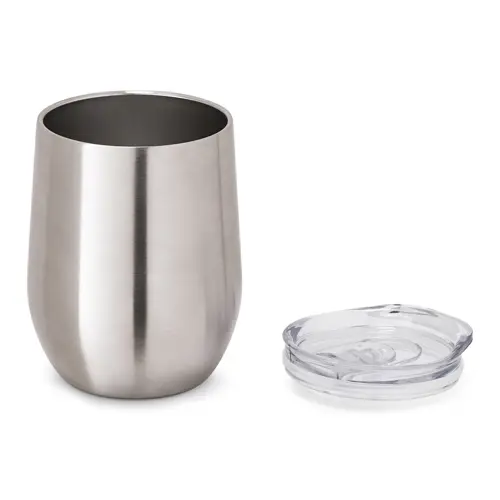 Bicchiere da viaggio in acciaio inossidabile a doppio strato con finitura lucida 400ml