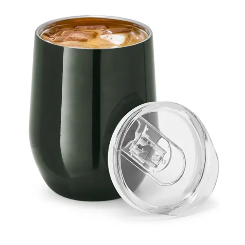 Bicchiere da viaggio in acciaio inossidabile a doppio strato con finitura lucida 400ml