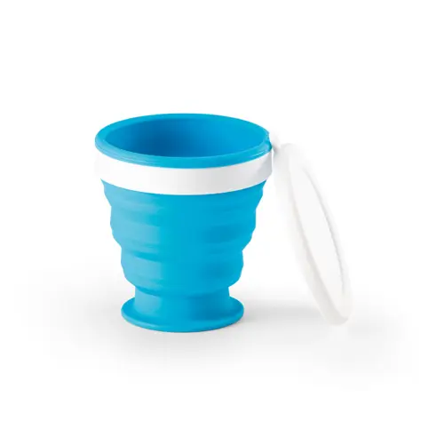 Bicchiere da viaggio pieghevole in silicone 250ml