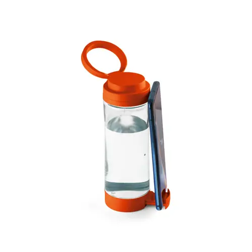 Borraccia in vetro da 390 ml con supporto per smartphone