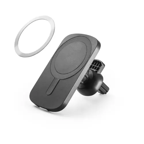 Supporto per smartphone da auto con caricatore magnetico wireless 15W in ABS riciclato