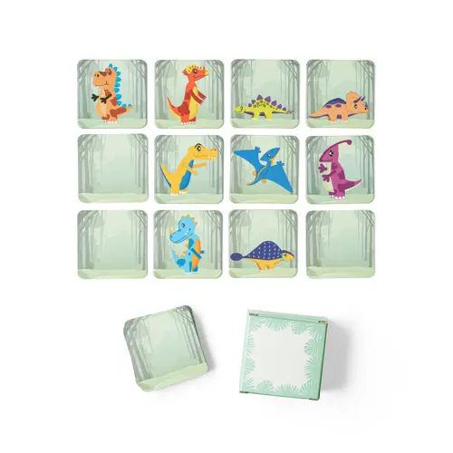 Gioco di memoria con figure di dinosauri