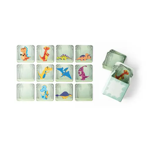 Gioco di memoria con figure di dinosauri