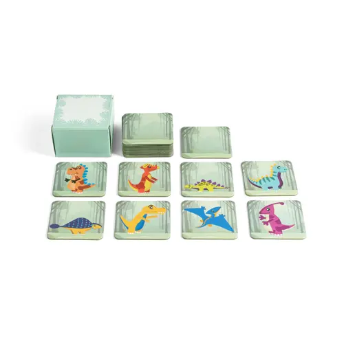 Gioco di memoria con figure di dinosauri
