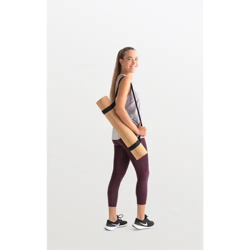 Tappetino per esercizi yoga in sughero e TPE 183x61x0,37cm
