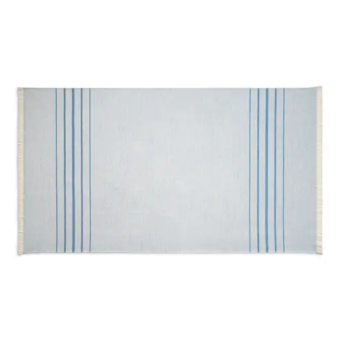 Telo mare bicolore con frange in cotone riciclato 100x180cm da 260gr prodotto in UE 