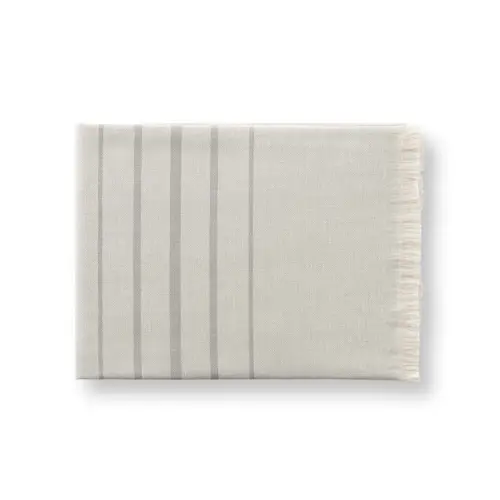 Telo mare bicolore con frange in cotone riciclato 100x180cm da 260gr prodotto in UE 