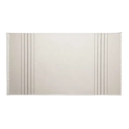 Telo mare bicolore con frange in cotone riciclato 100x180cm da 260gr prodotto in UE 