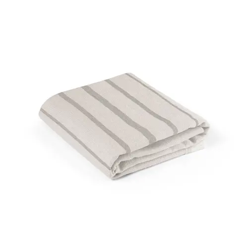 Telo mare bicolore con frange in cotone riciclato 100x180cm da 260gr prodotto in UE 