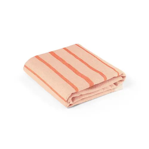 Telo mare bicolore con frange in cotone riciclato 100x180cm da 260gr prodotto in UE 