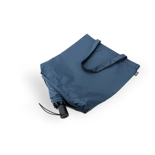 Set regalo ecologico RPET con ombrello pieghevole antivento 21” e shopper 39x42cm