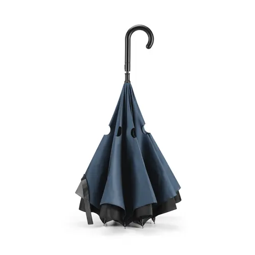 Ombrello in Pongee manuale 23” reversibile con struttura in fibra di vetro