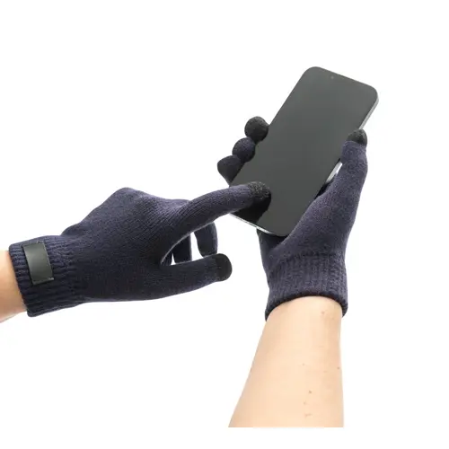 Guanti in poliestere riciclato con punte touch