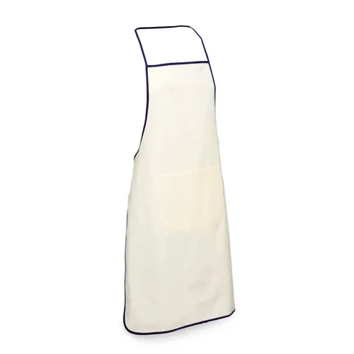 Grembiule in cotone con dettagli colorati e una tasca