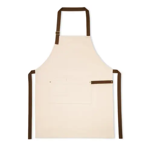 Grembiule in canvas di cotone 320gr 3 tasche una fascia laterale e tracolla regolabile in confezione regalo