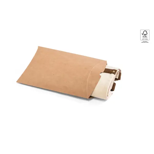 Grembiule in canvas di cotone 320gr 3 tasche una fascia laterale e tracolla regolabile in confezione regalo