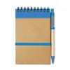 Block notes A6 in carta riciclata con penna a sfera in refill blu